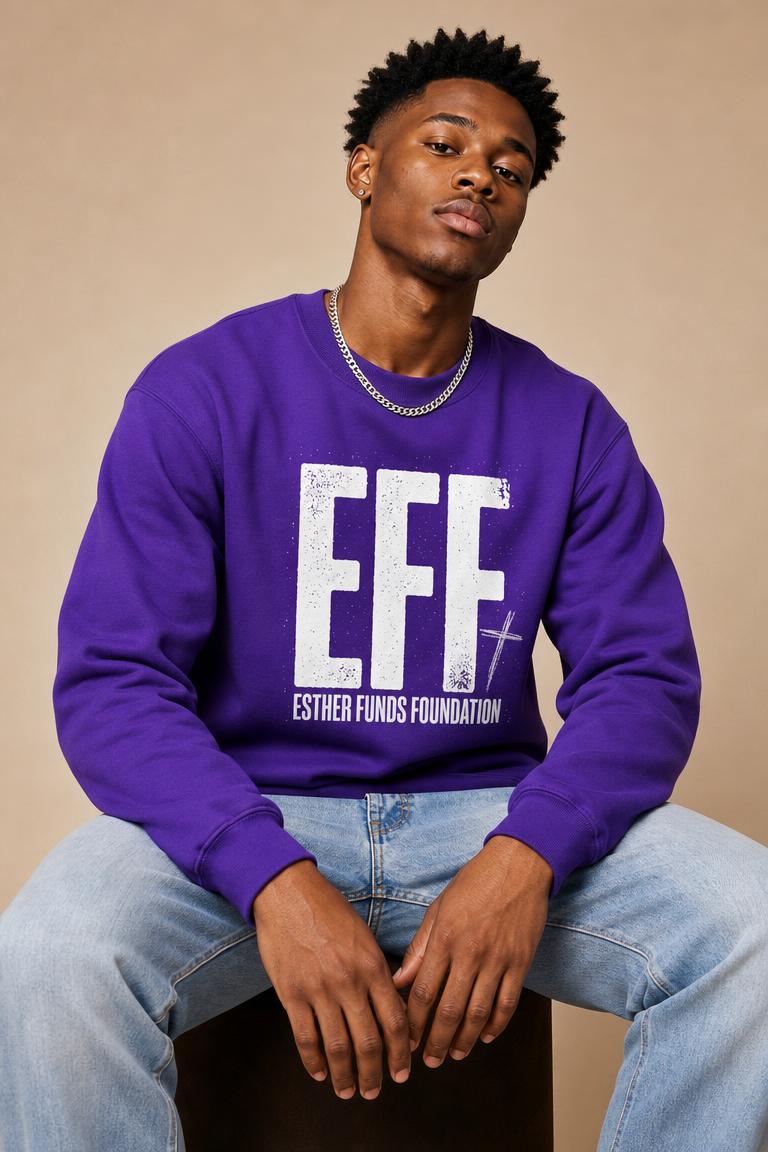 The Statement Sweatshirt — "EFF" Purple
