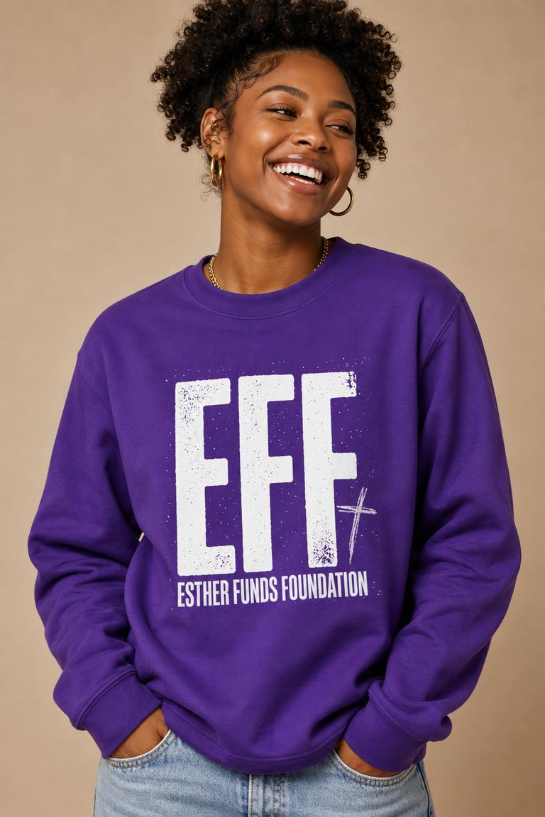 The Statement Sweatshirt — "EFF" Purple