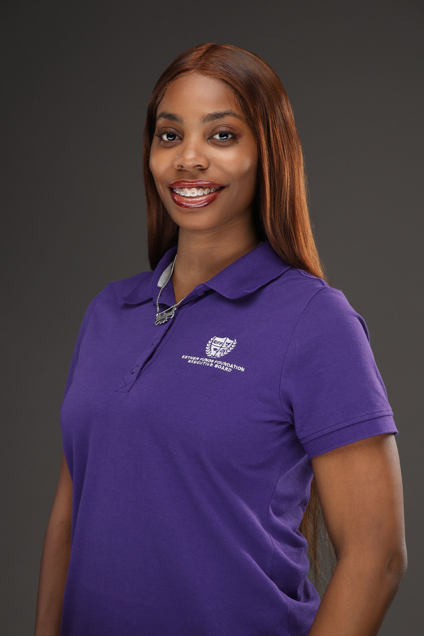 Exclusive Esther Funds Foundation Executive Board Polo – Women’s Purple (VistaPrint Edition)