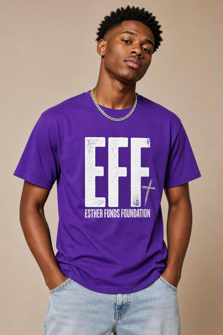 The Statement Tee — "EFF" Purple